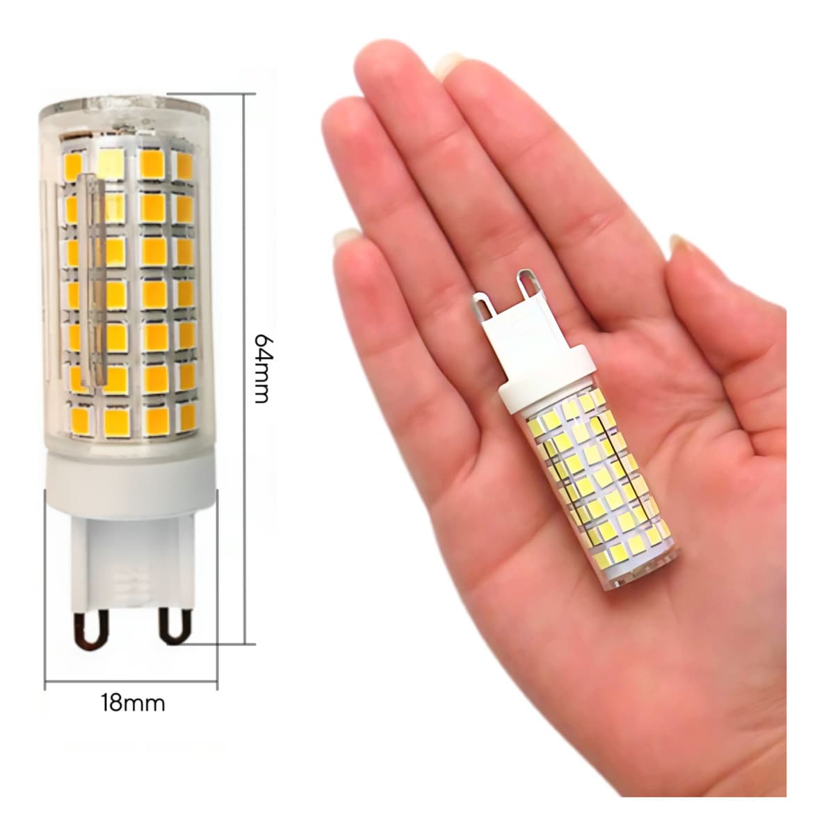 Kit 5 Lâmpadas LED Halopin G9 12W Goldensky