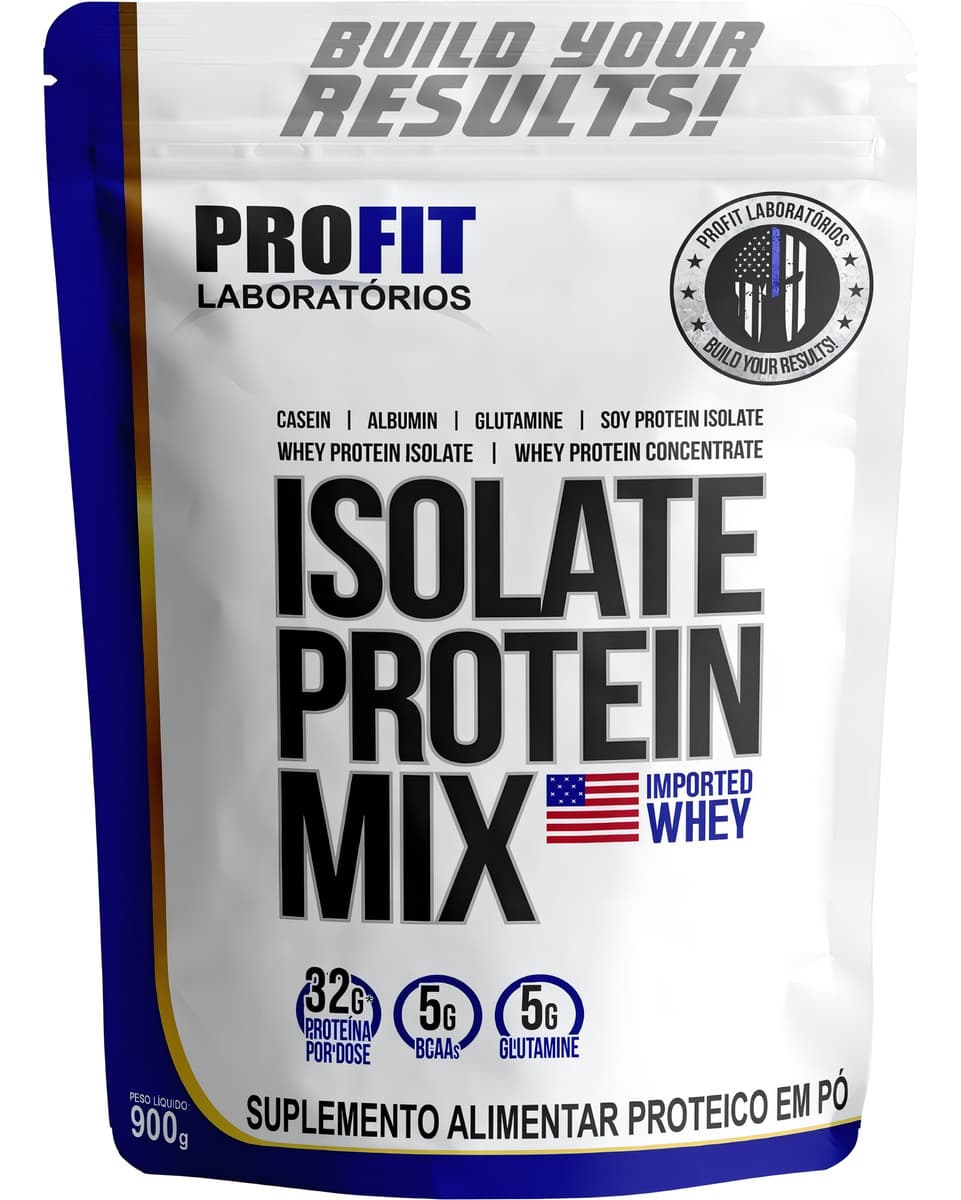ProFit Laboratórios Isolate Protein Mix Refil 900g - Profit Sabor Chocolate