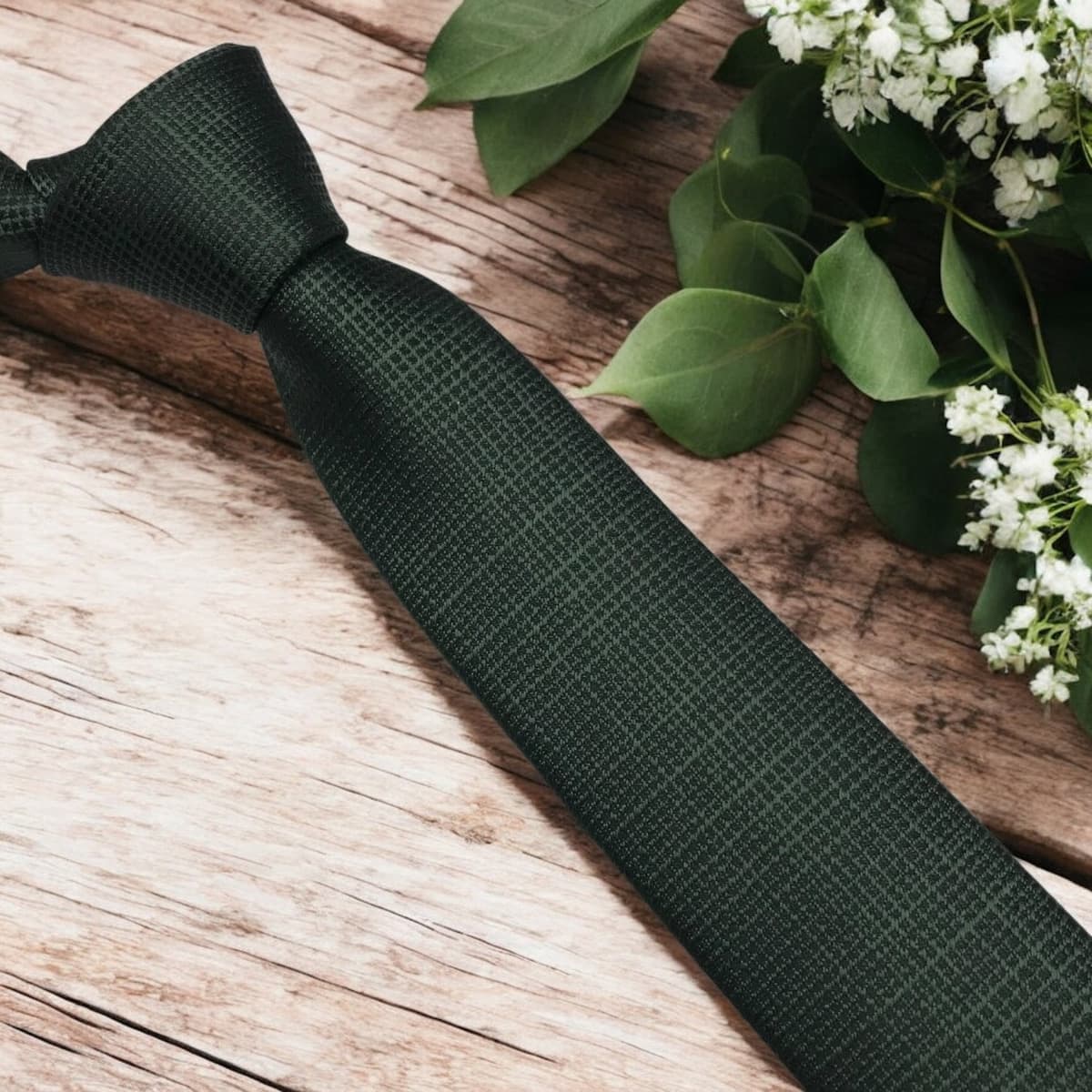 Gravata G505 Verde Oliva em um fundo neutro