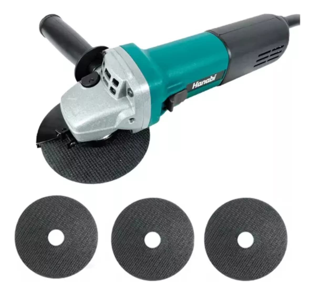 Esmerilhadeira Lixadeira Angular 880w 115mm Hanabi Cor Azul-petróleo