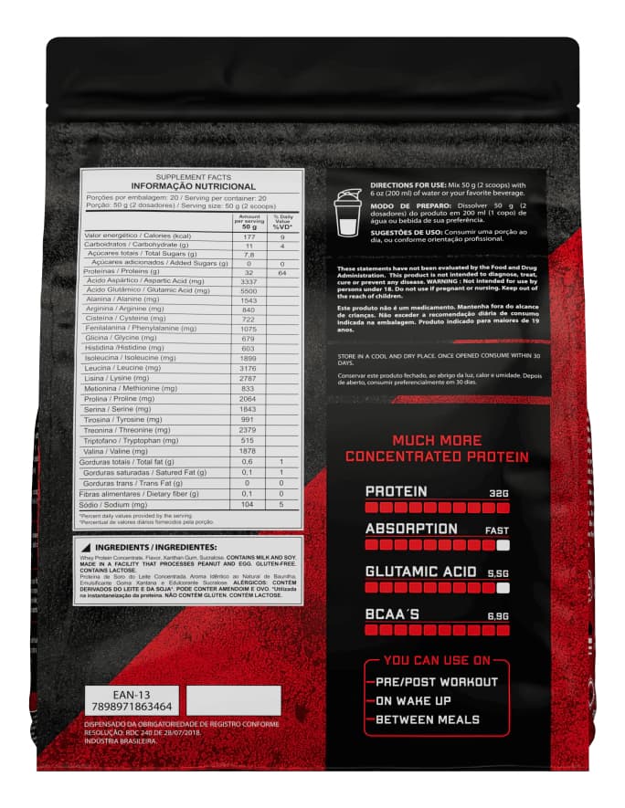 Embalagem do Whey Protein Concentrado Dark Lab