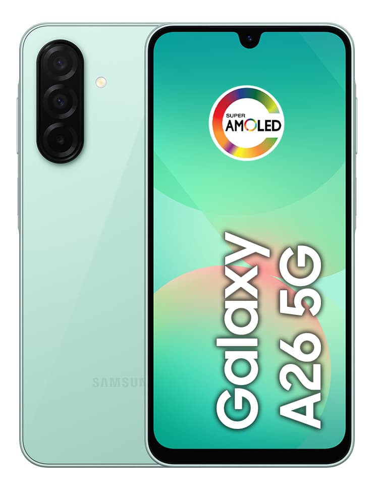 Celular Samsung Galaxy A26 5G na cor verde