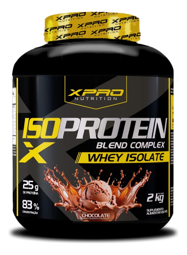 Embalagem de 2kg do Whey Protein Isolado Iso Blend Complex XPRO Nutrition