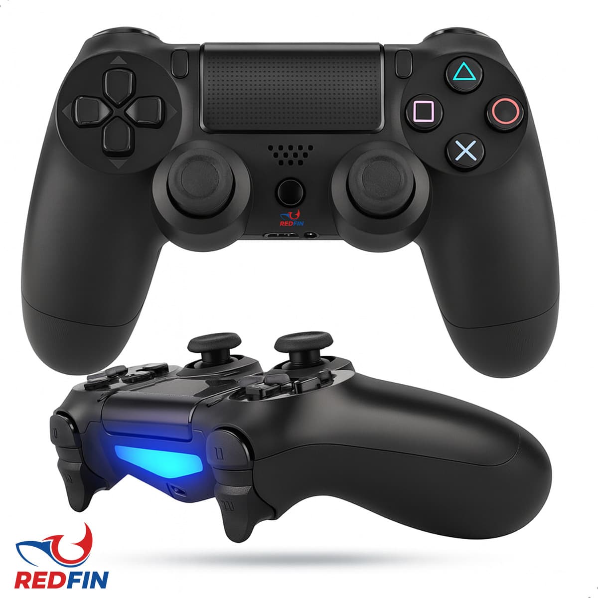 Controle Sem Fio REDFIN para PS4, PC, TV Samsung, Celular