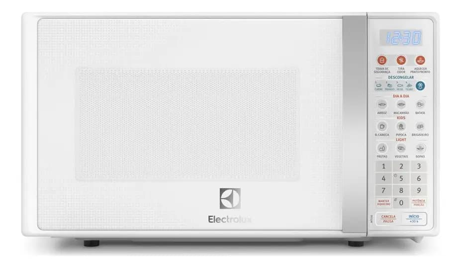 Micro-ondas Electrolux 20L Branco MTO30 com porta espelhada