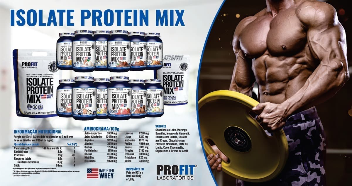 Refil de Whey Protein Isolate Protein Mix da ProFit Laboratórios
