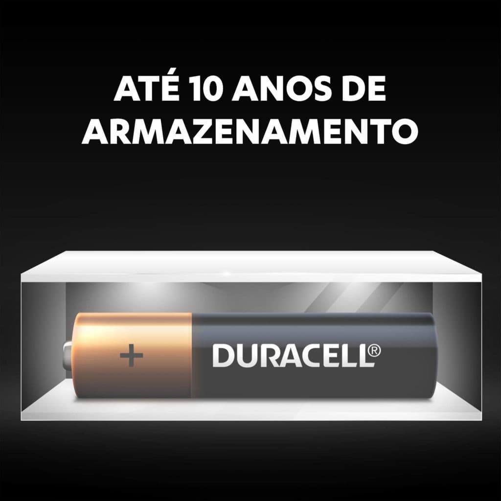 Detalhe da embalagem das Pilhas Duracell AAA