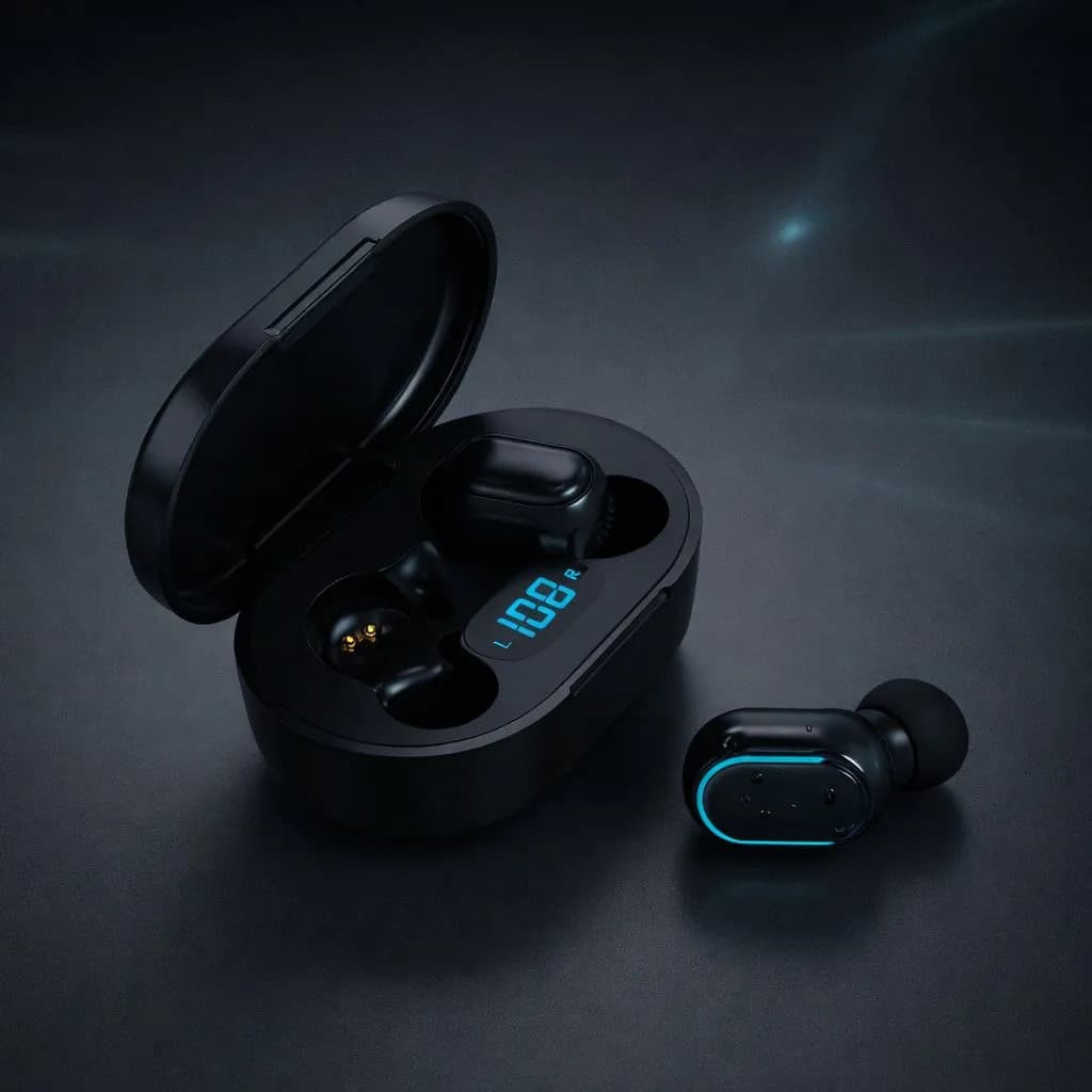 Fone de Ouvido Bluetooth Sem Fio com Visor Intra Auricular Estéreo Graves Potentes