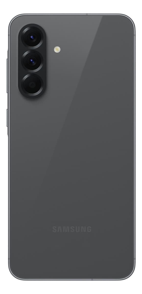 Samsung Galaxy A56 5G em uma mesa, mostrando a tela e a lateral