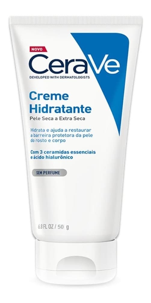 Embalagem do Creme Hidratante CeraVe com detalhes da composição