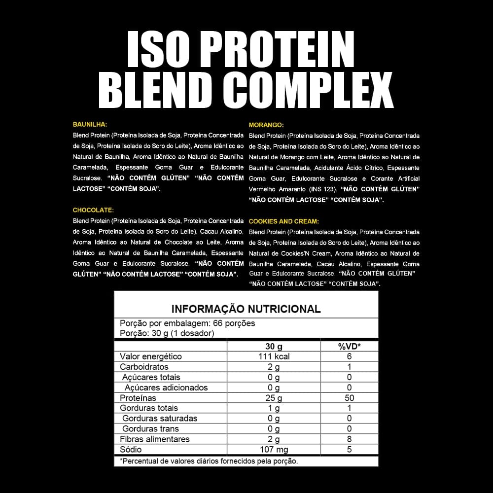 Detalhe da embalagem do Whey Protein Isolado Iso Blend Complex XPRO Nutrition