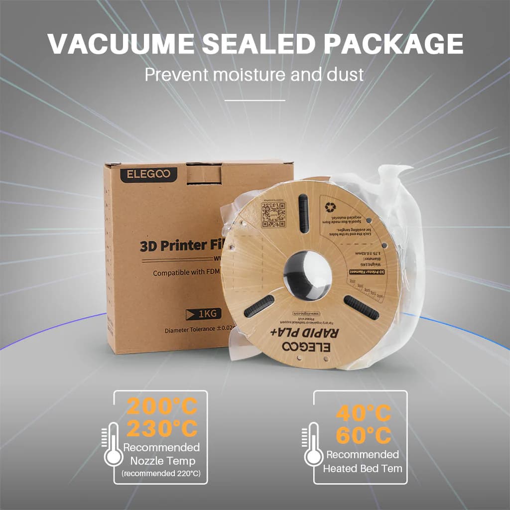 Embalagem do Filamento Elegoo Rapid Pla+ 2kg